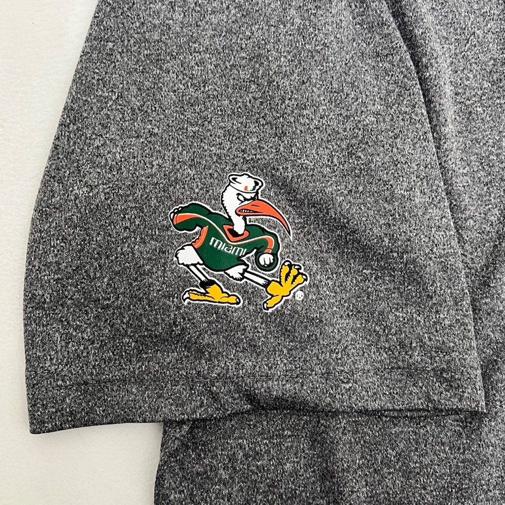 Campus Heritage Mens XXL Polo Shirt Miami Hurricanes Sebastian the‎ Ibis Gray - Picture 3 of 8